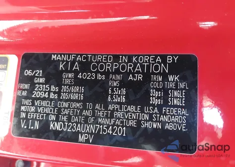 2022 Kia Soul S z USA, uszkodzony, nr VIN KNDJ23AUXN7154201